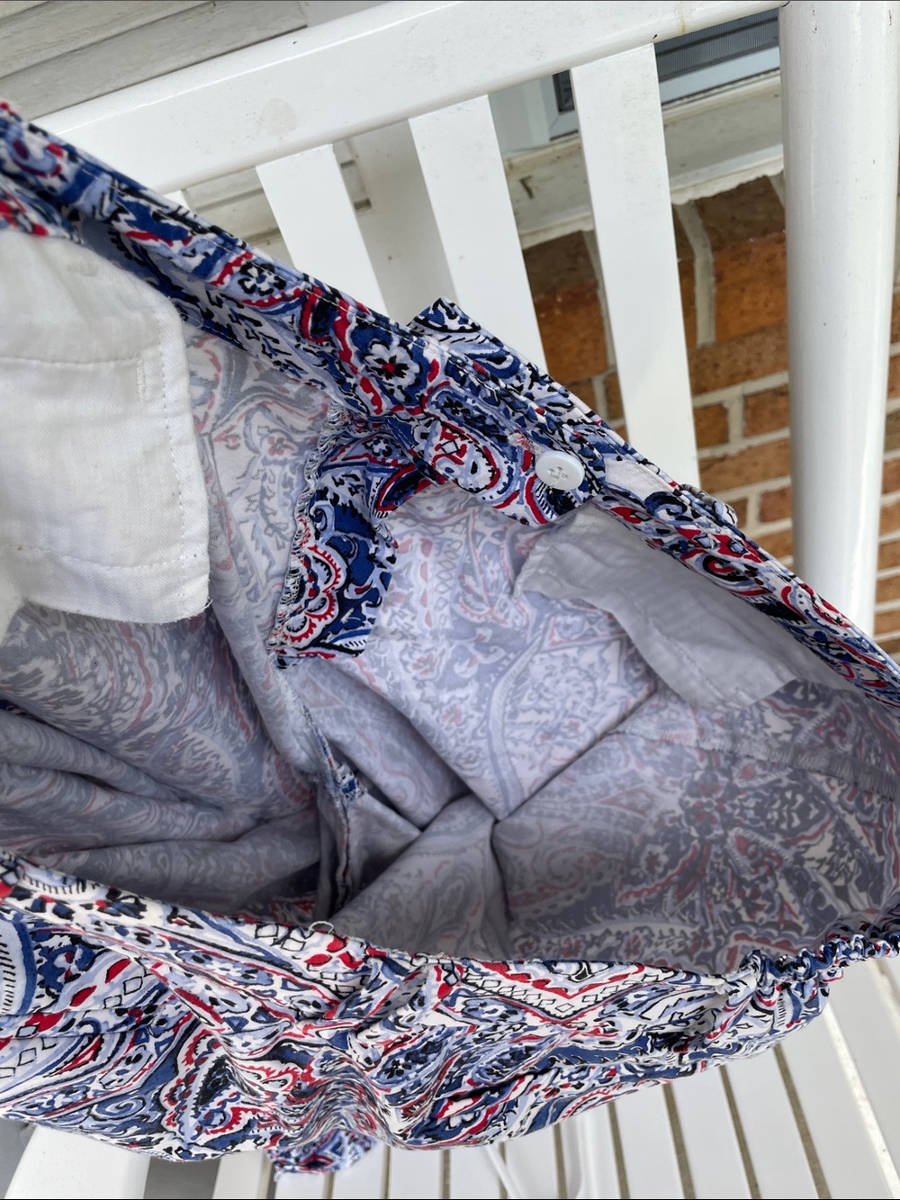 July 4th Capris. Red/white/blue-Talbots Paisley Capris - Picture 9 of 11